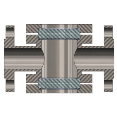 Flanged Double Window Sight Flow Indicator High Pressure