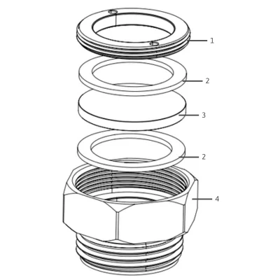 Oil Level Indicator Bulls Eye - Stainless Steel — parts diagram