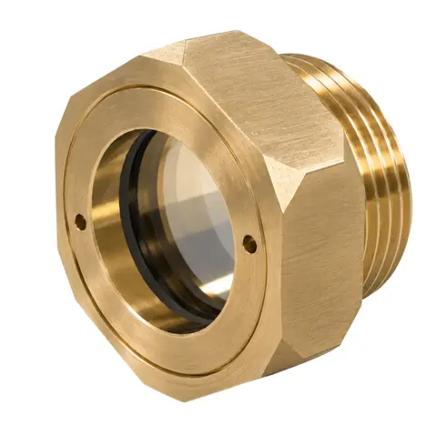 Oil Level Indicator Bulls Eye - Brass