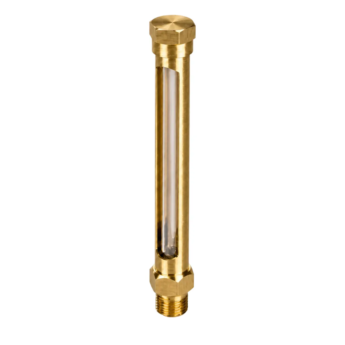 Oil level gauge type I straight brass