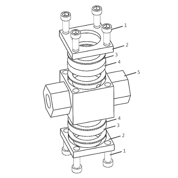 Compact Threaded Double Window Indicator - Stainless Steel — parts diagram