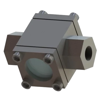 Compact Threaded Double Window Indicator - Stainless Steel