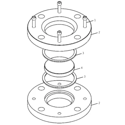 Sight Glass Window Flange-To-Tank Connection — parts diagram