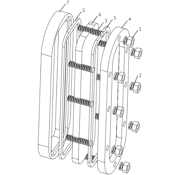 Weld To Tank Sight Glass ZW30 - Oval Design — parts diagram
