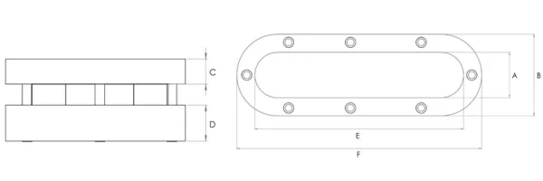 Weld To Tank Sight Glass ZW15 – Oval Design — parts diagram
