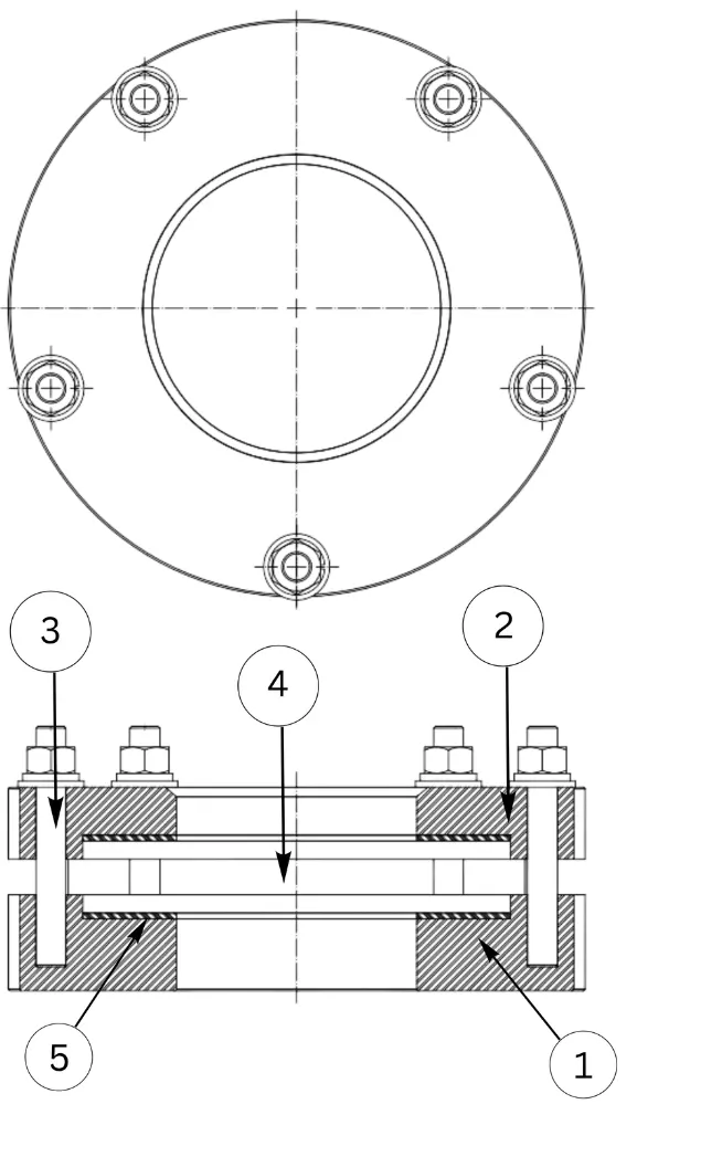 Weld To Tank Sight Glass ZW30 - 300 PSI — parts diagram