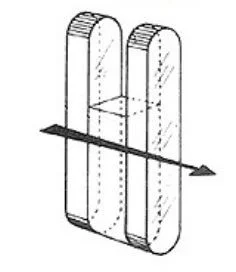 Schematic of transparent gauge glass with two-sided observation